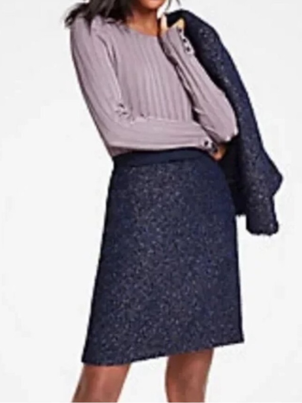 Ann Taylor Navy Tweed Matching Set